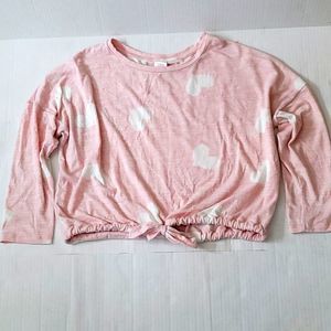 Secret Treasures-Pink Sweater w/White Hearts